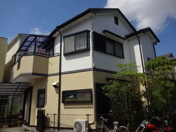 八幡市山田のI様 外壁 フッソREVO-1000IR 屋根 スーパーガルテクト
